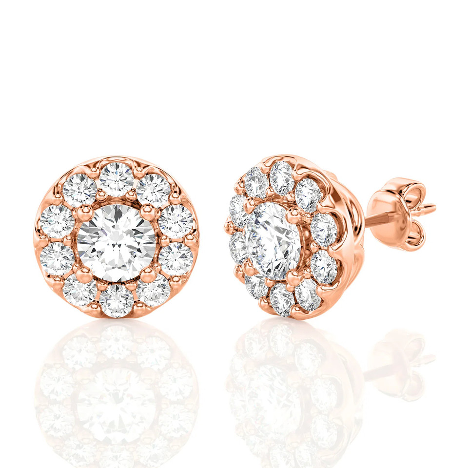 Classic Round Halo Stud Earrings (2.00 ct.tw.)