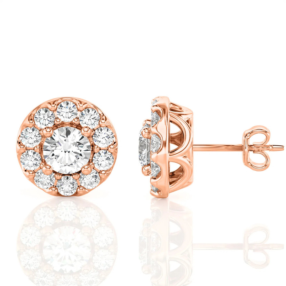 Classic Round Halo Stud Earrings (2.00 ct.tw.)