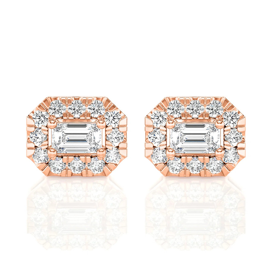 Emerald Halo Stud Earrings (1.00 ct.tw.)