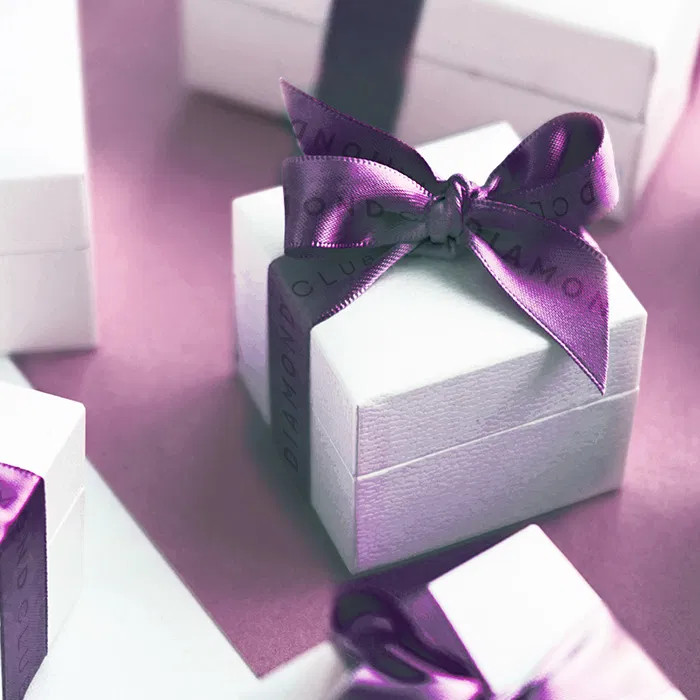 Gift box with ribbon