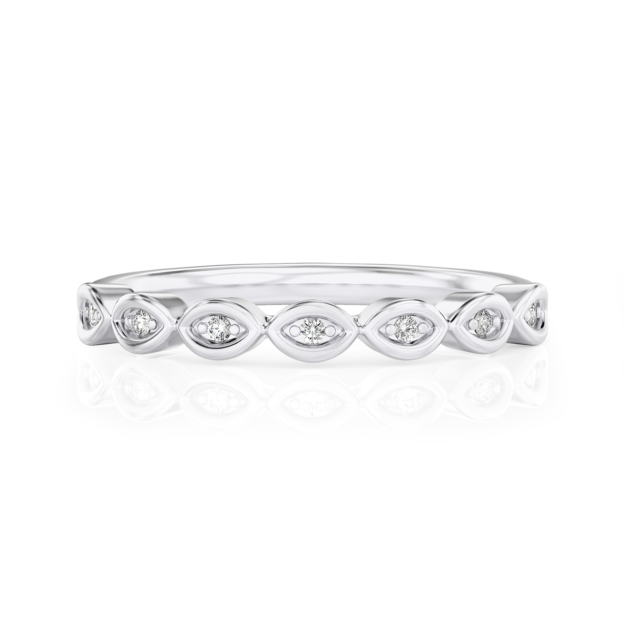Lab Grown 0.05Ct Marquise Diamond Ring 14K Gold (VS, F Color)