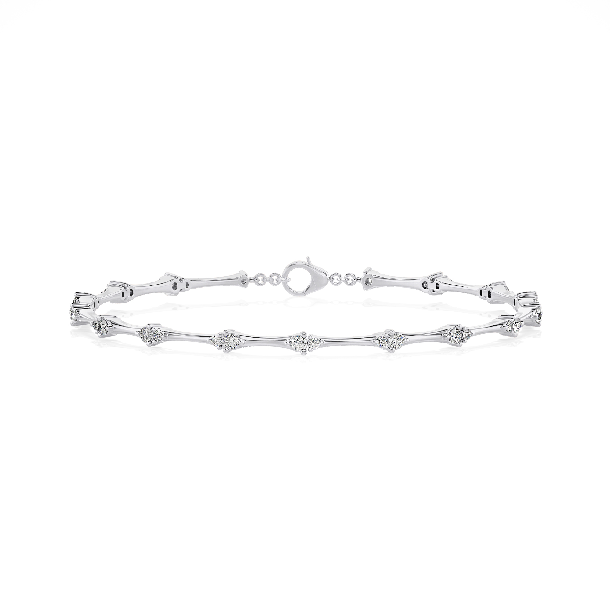 Lab Grown 1.0Ct Diamond Tennis Bracelet 14K Gold, VS Clarity, FG Color