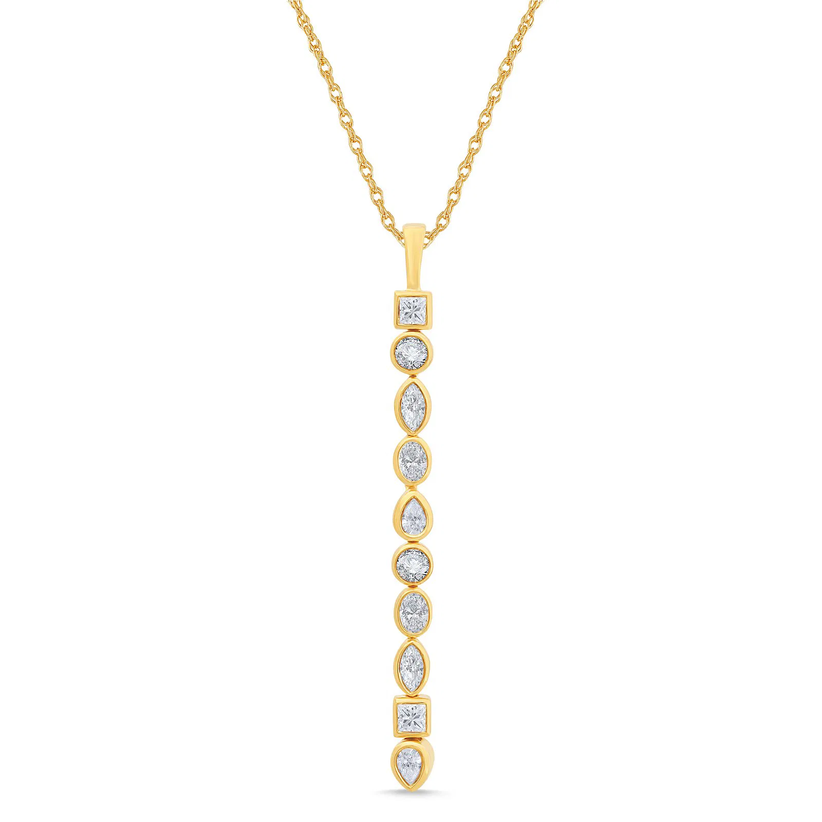 Melody Linear Drop Pendant (1.00 ct.tw)