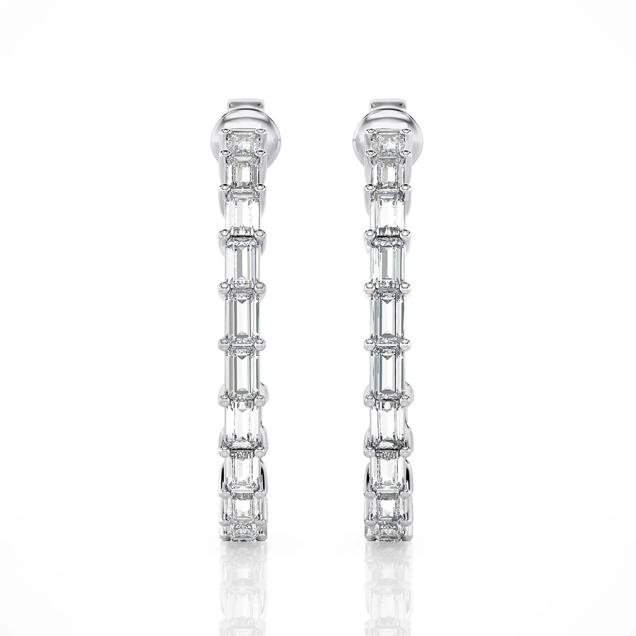 C-Hoops Baguettes Earrings Style 4 (0.75 ct.tw.)