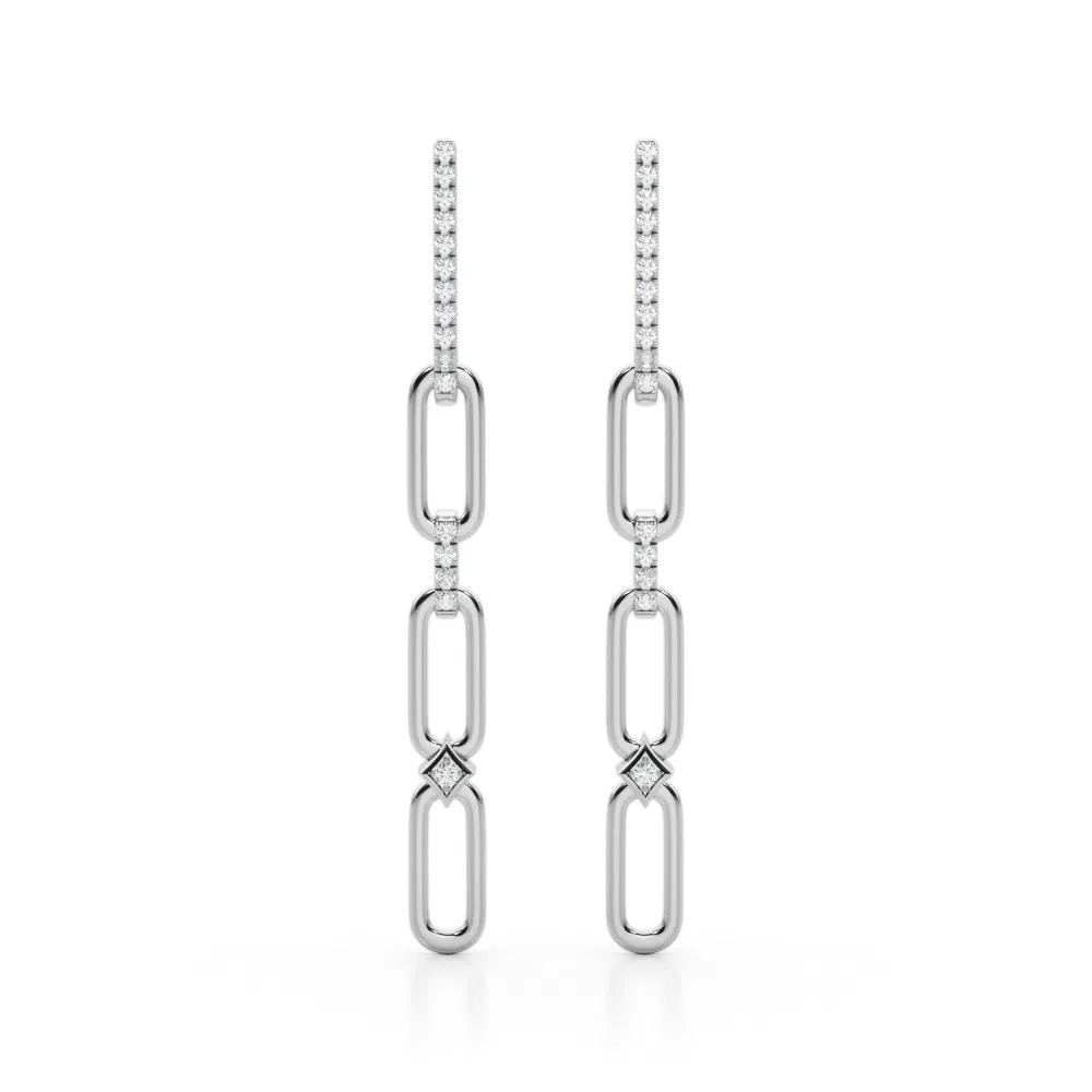 Dangling Lab Grown Diamond Chain Earrings (0.26 ct.tw.)