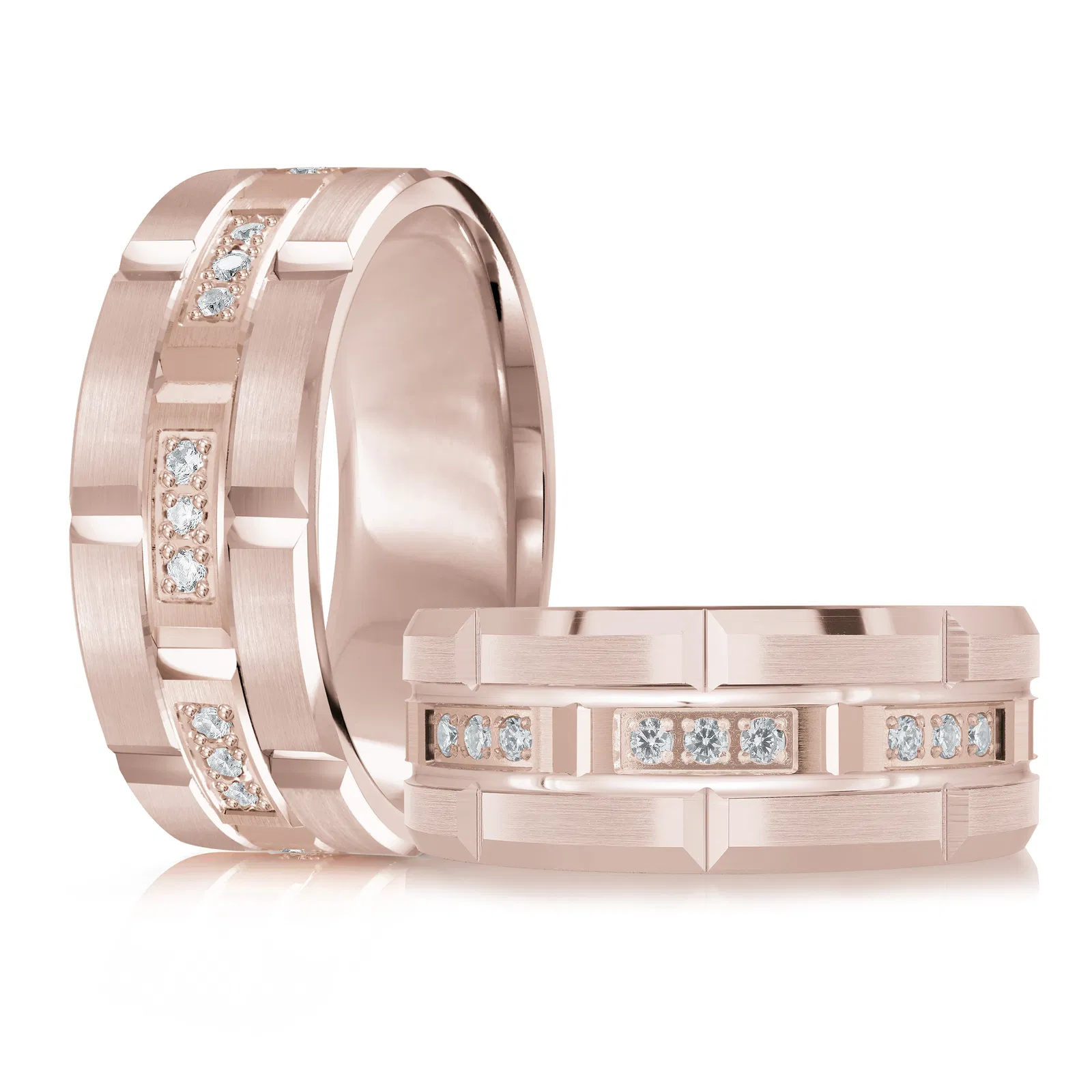 14K White and Rose Gold 9mm Diamond Ring (0.30 ct.tw.)