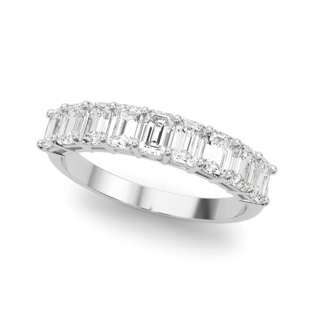 Nine-Stone Emerald Diamond Wedding Ring (2.00 ct.tw.)
