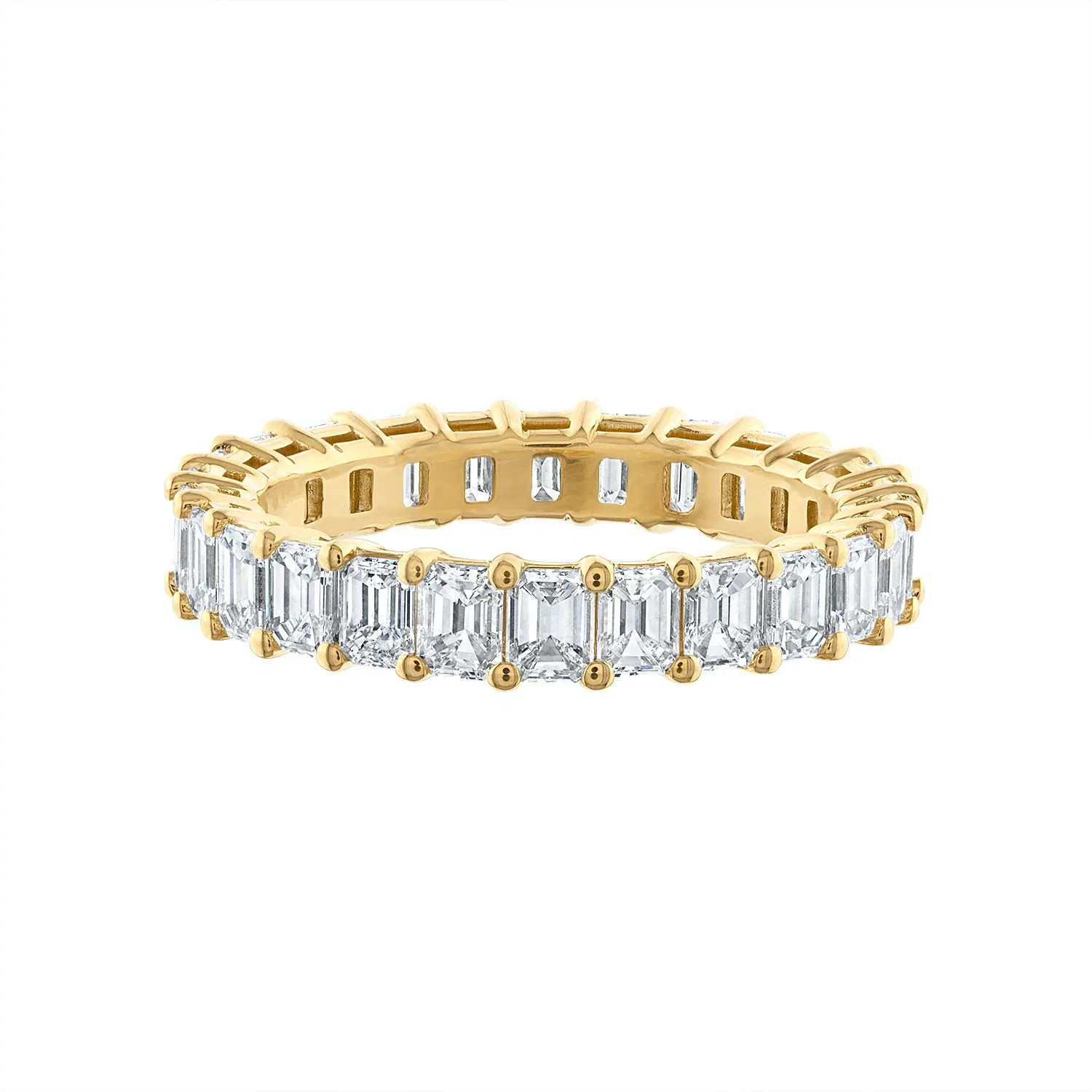 Yellow Gold Emerald Eternity Ring (3.10 ct.tw.)