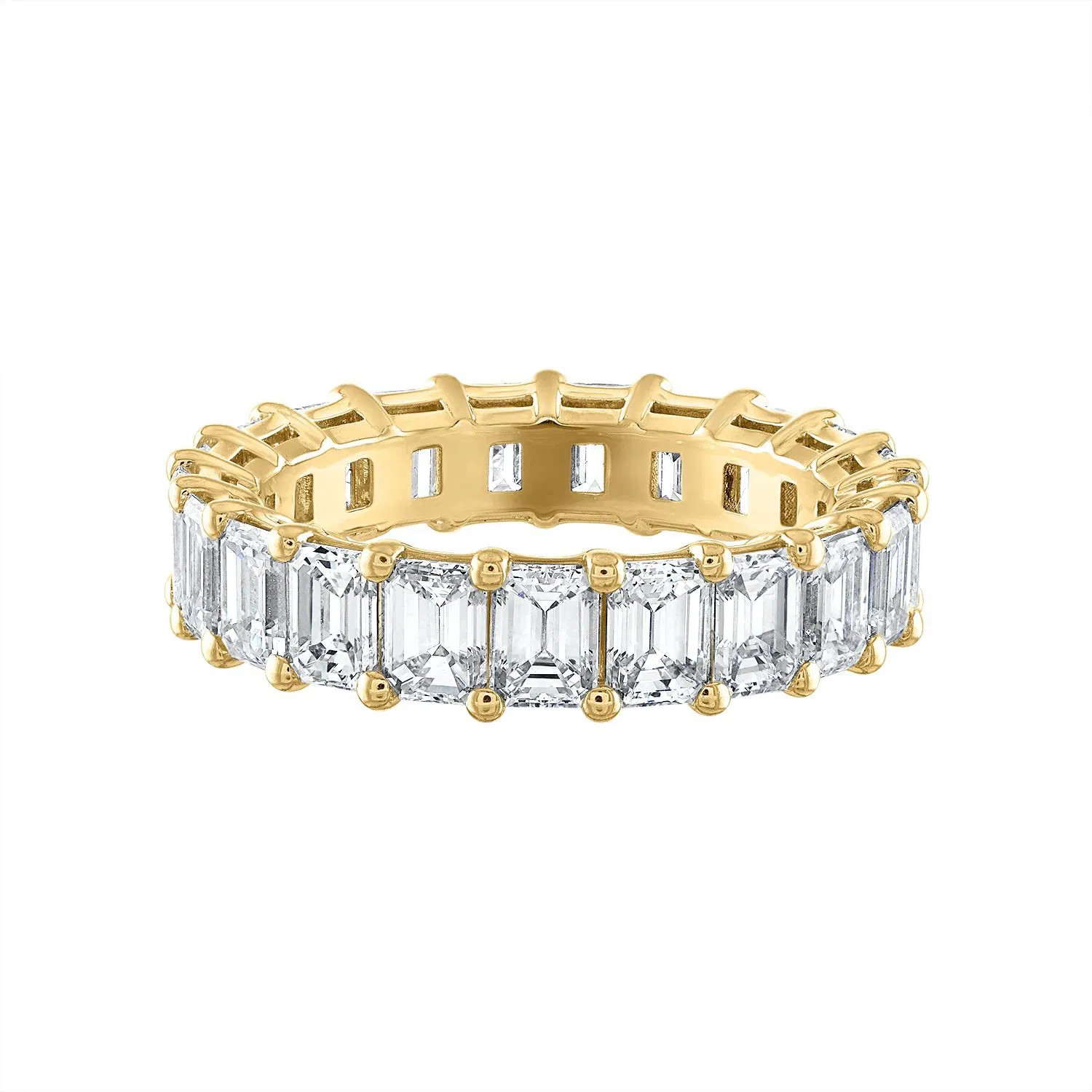 Yellow Gold Emerald Eternity Ring (4.50 ct.tw.)