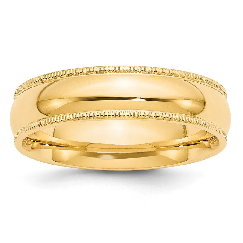 6mm Milgrain Comfort Fit Band
