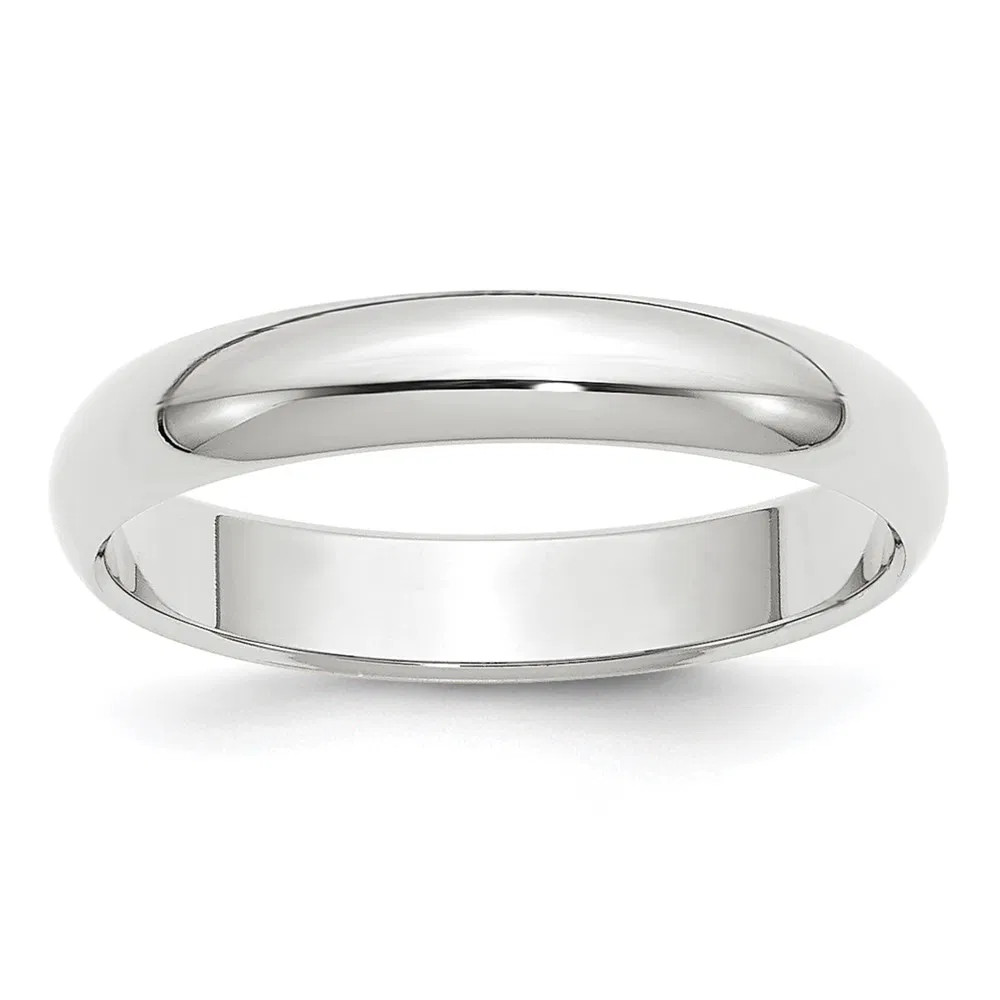 Platinum 4mm Half-Round Band