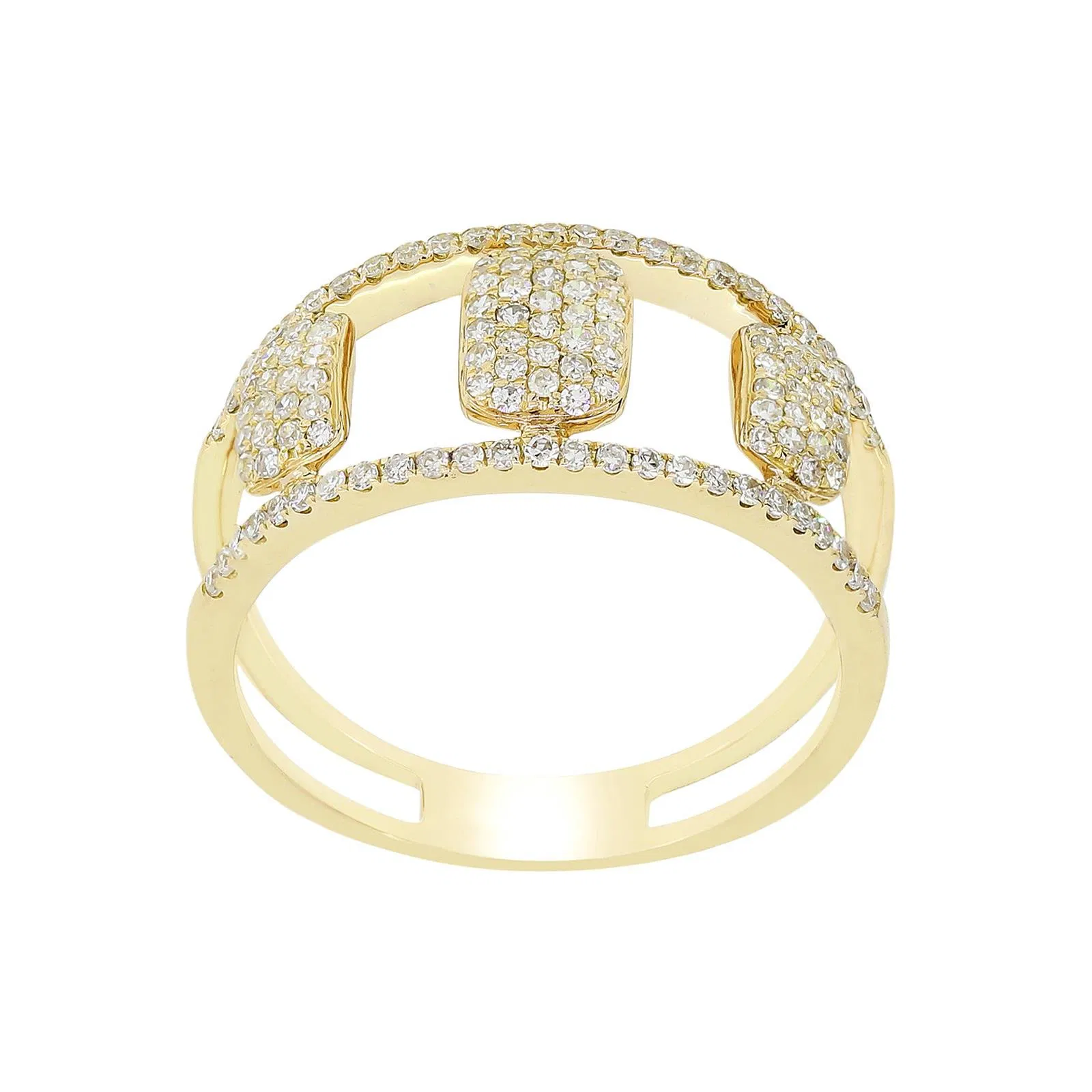14K Gold Natural Diamond Fashion Ring
