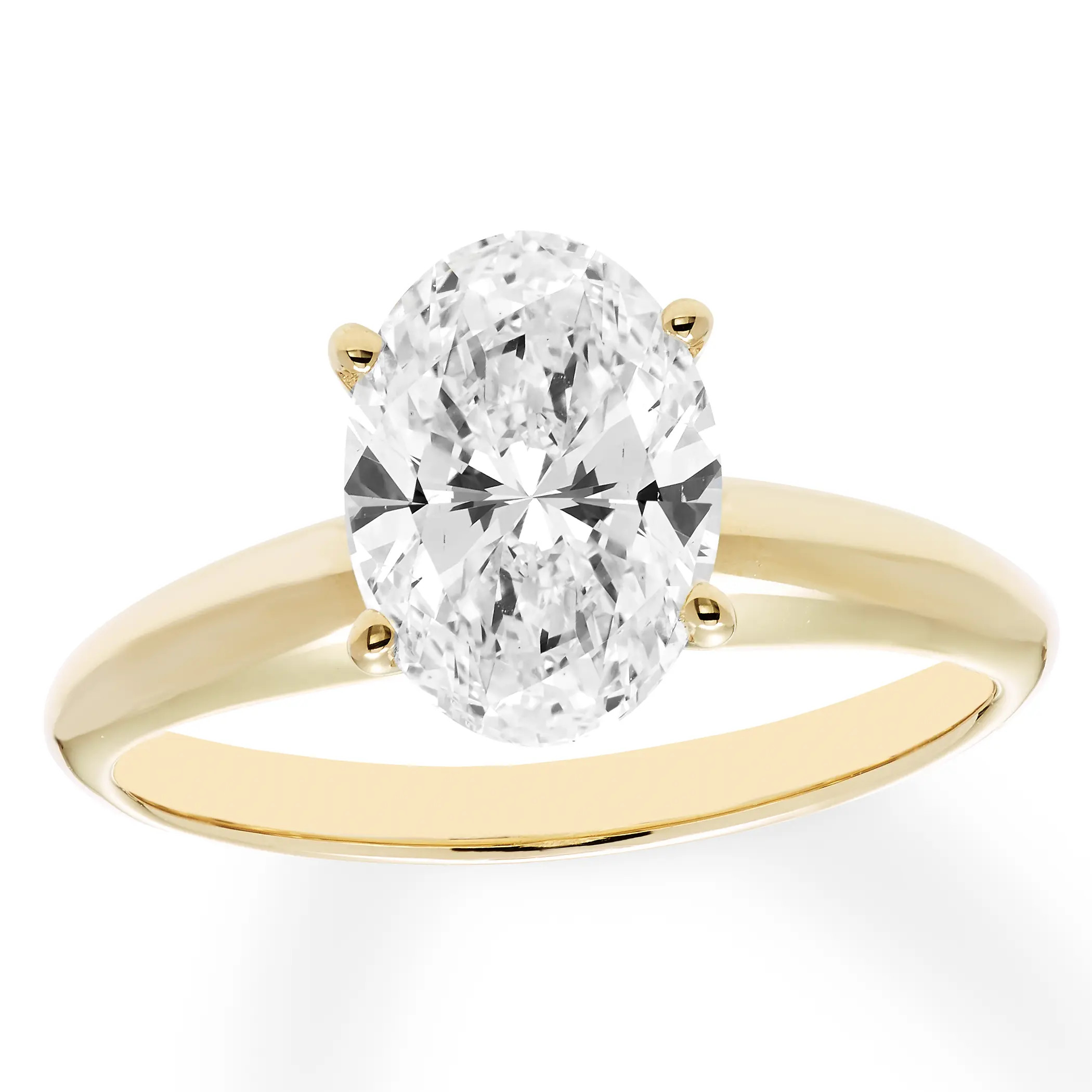 Oval Diamond Solitaire Ring (3.00 ct.tw)