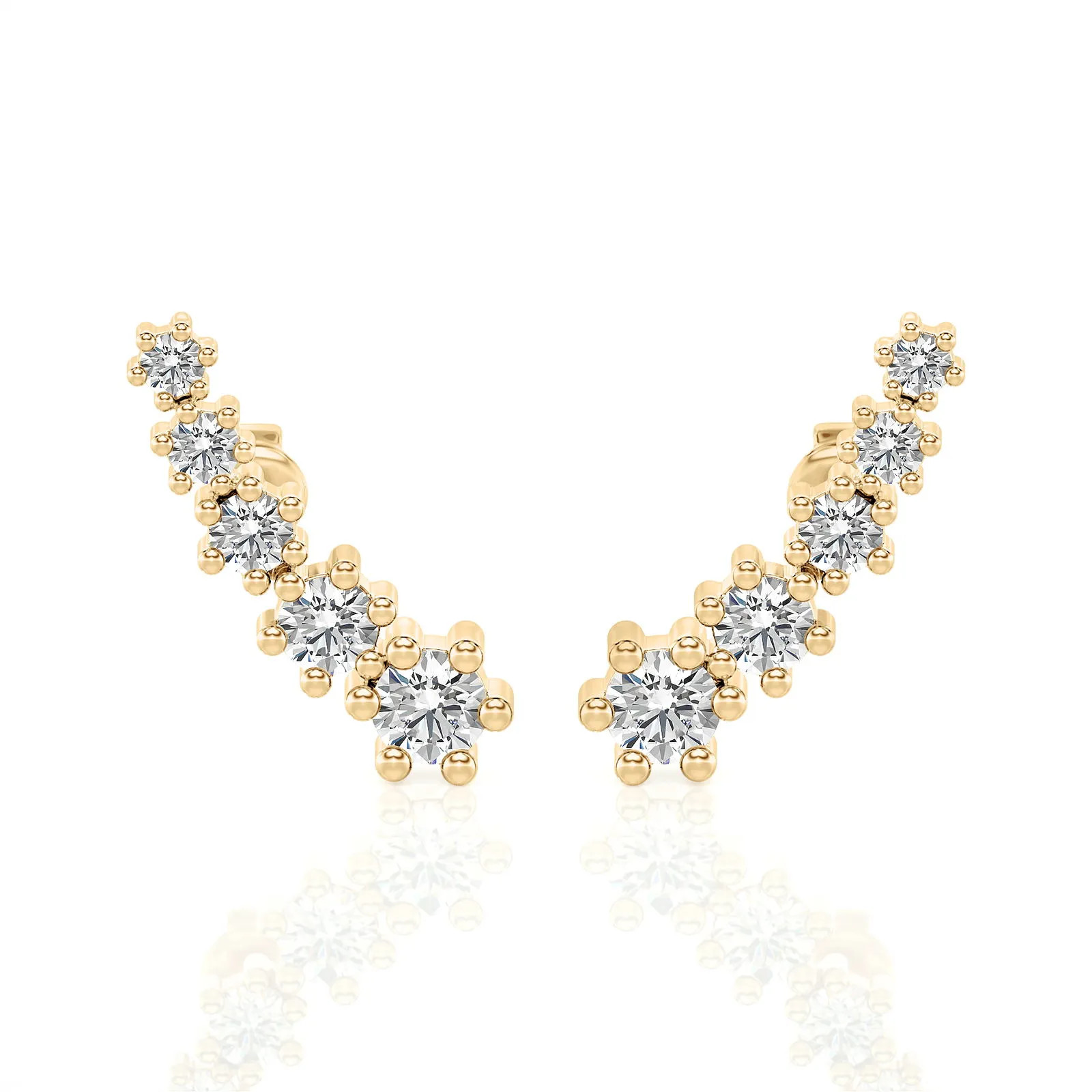Lab Grown Diamond Club 0.5Ct Diamond Climber Earrings