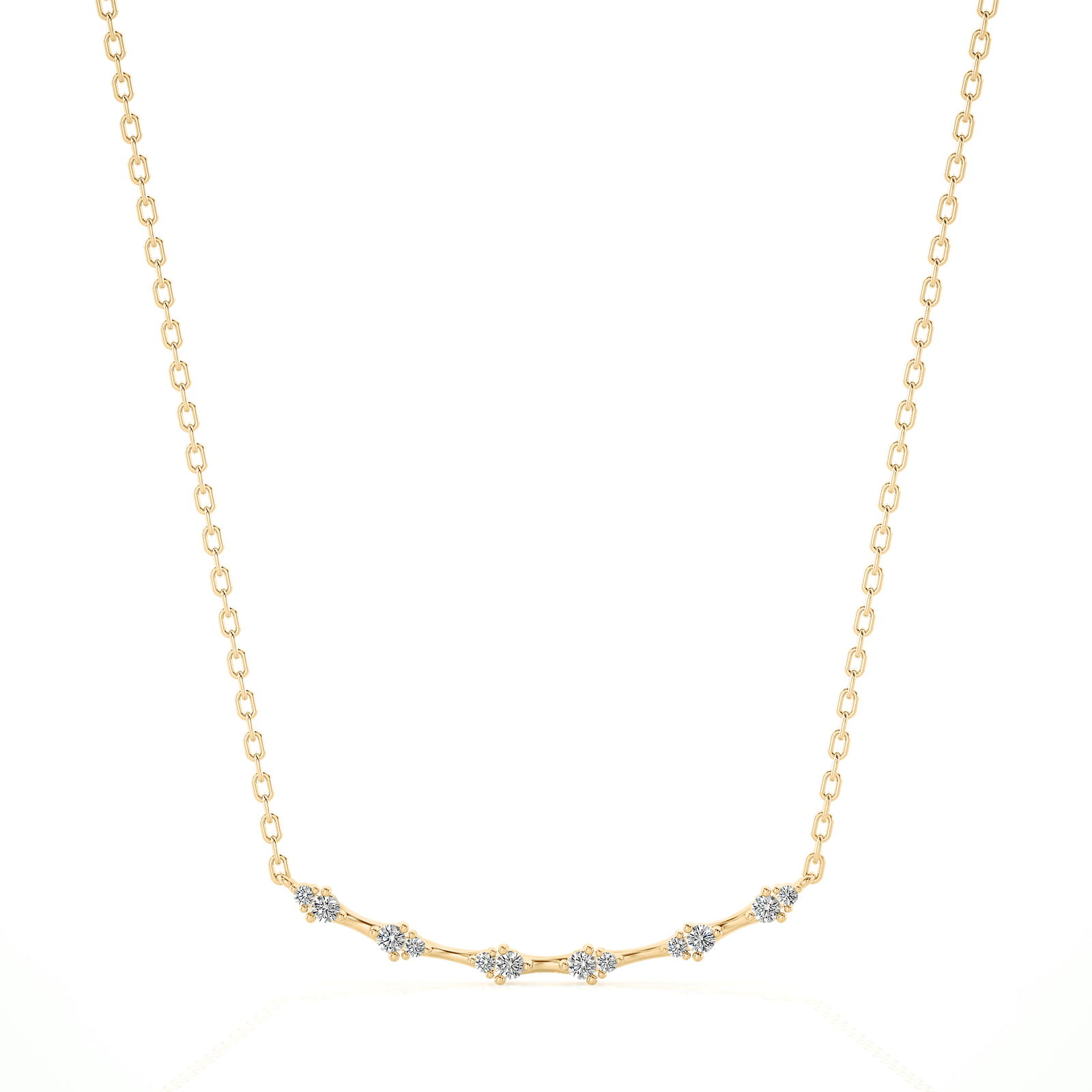 Curved Bar Diamond Necklace (0.33 cttw)