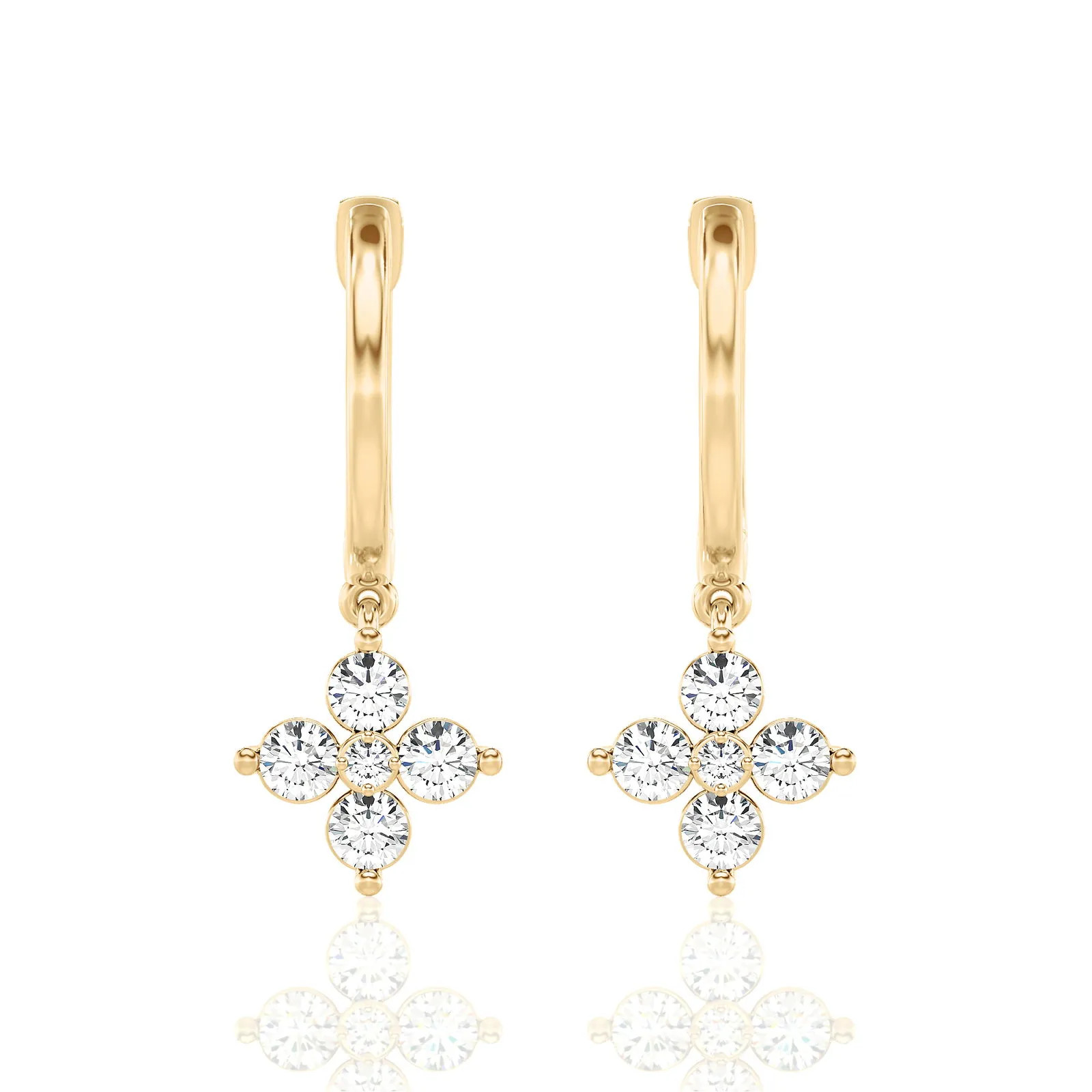 Lab Grown 1.0 Ct Diamond Huggie Earrings