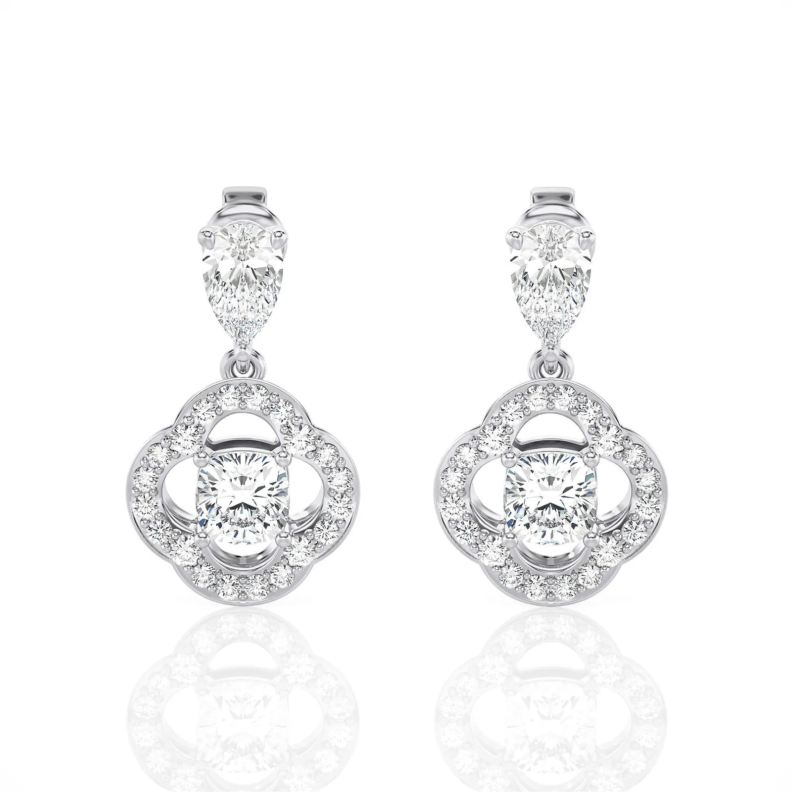 Lab Grown 2.0 Ct Diamond Drop  Earrings