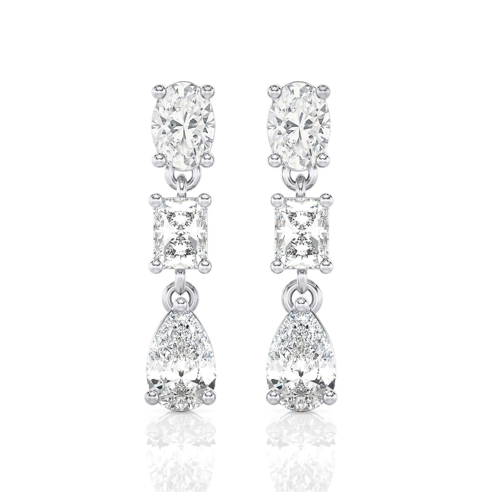Lab Grown 2.5Ct Diamond Drop Earrings