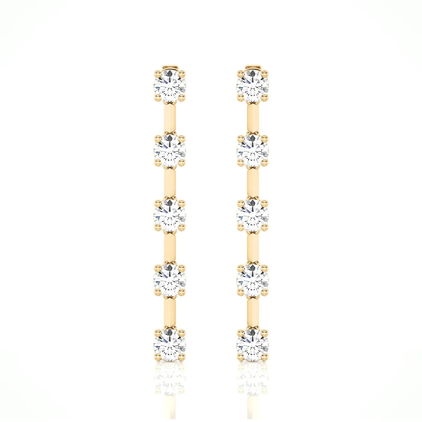 Lab Grown 2.0Ct Diamond Drop Earrings