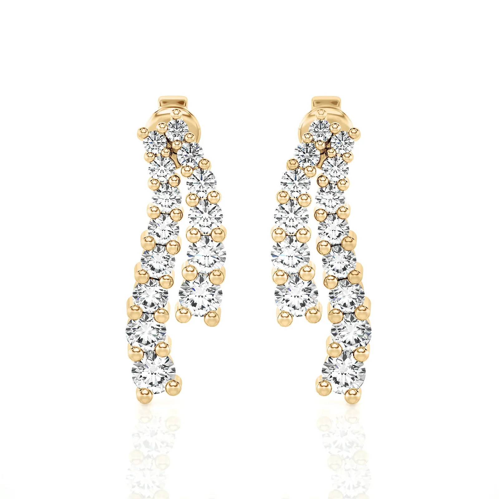 Lab Grown 1.25Ct Diamond Drop Earrings