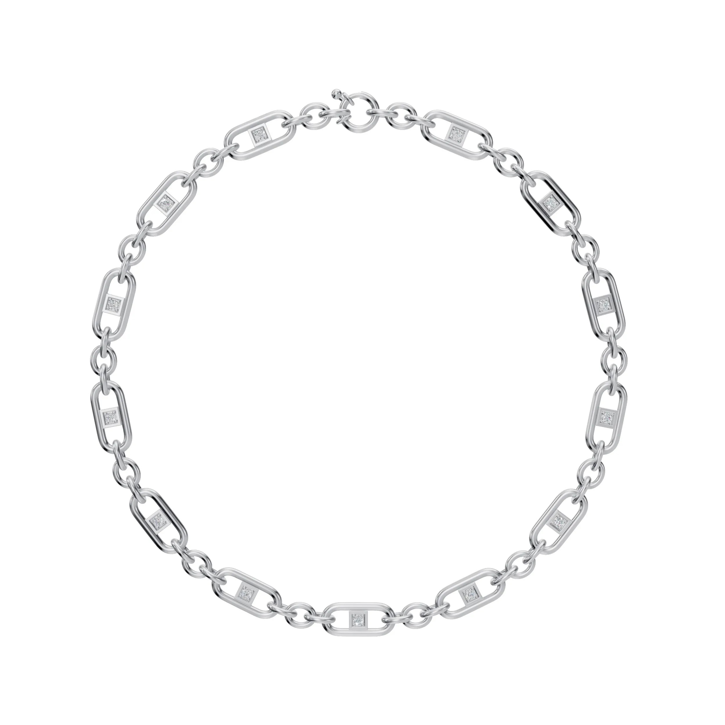 Round 0.97 Ct Lab Grown Diamond Chain Necklace