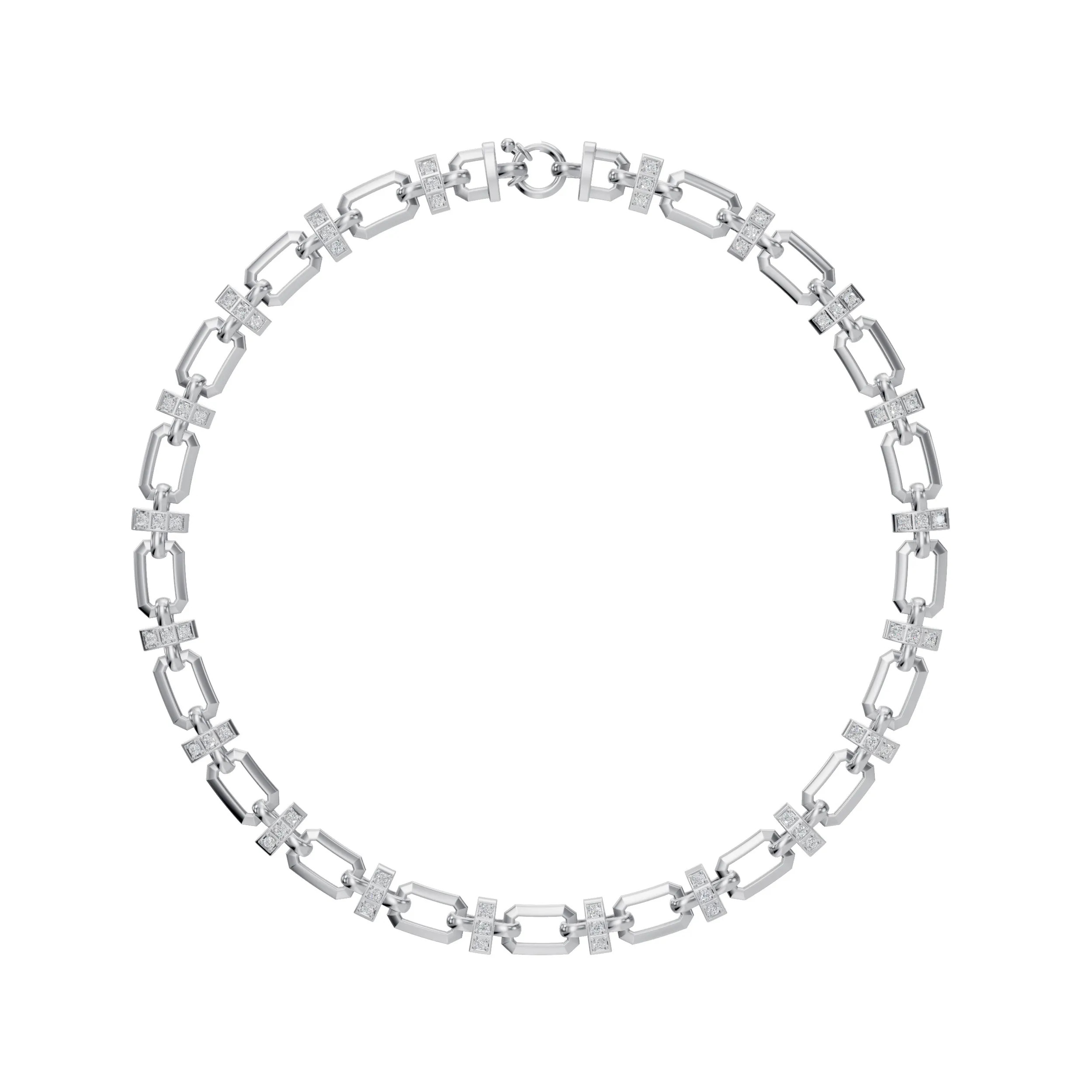 Round 1.5 Ct Lab Grown Diamond Chain Necklace