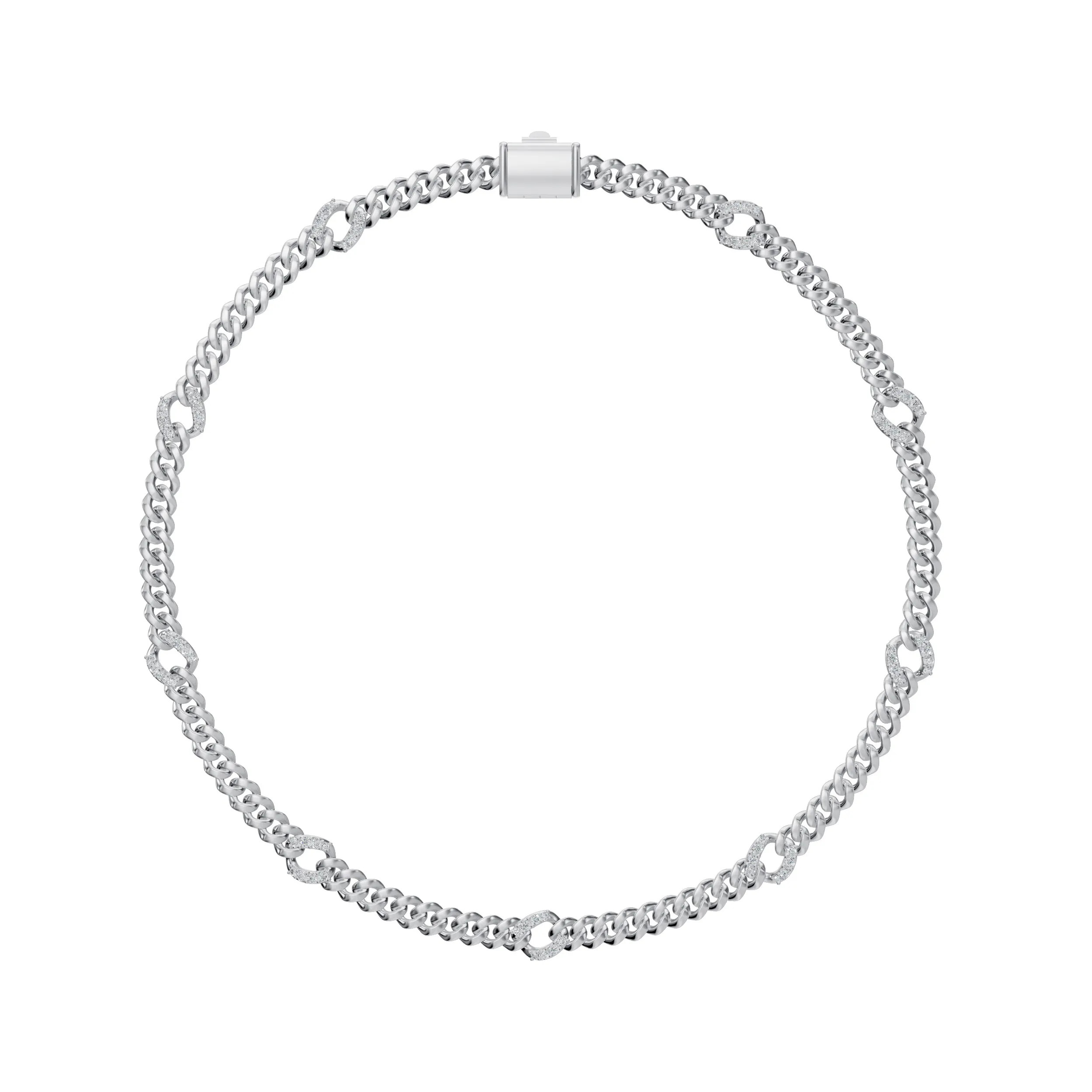 Round Lab Grown 1.5 Ct Diamond Chain Necklace