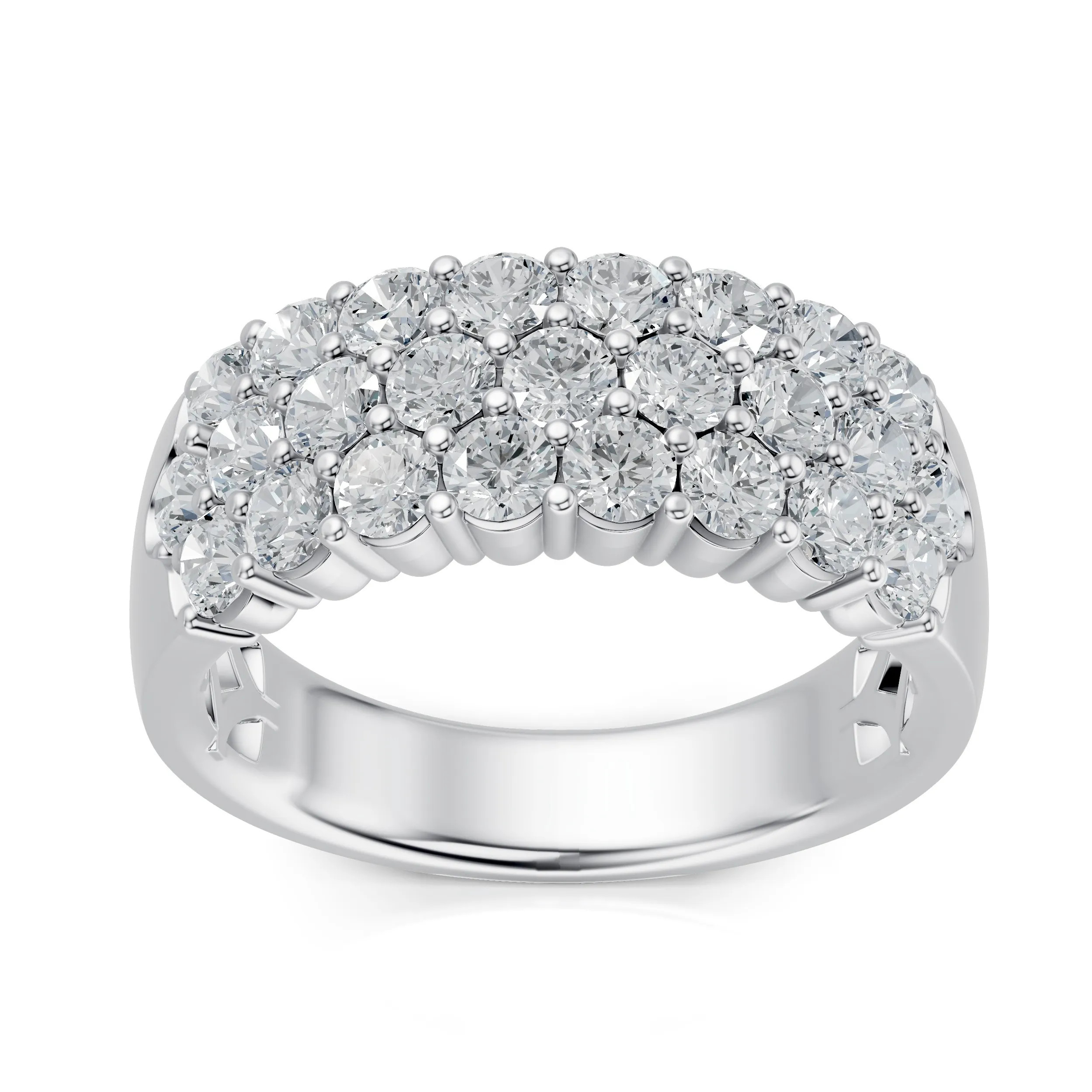 Lab Grown 2.5 Carat Round Diamond Anniversary Band Ring