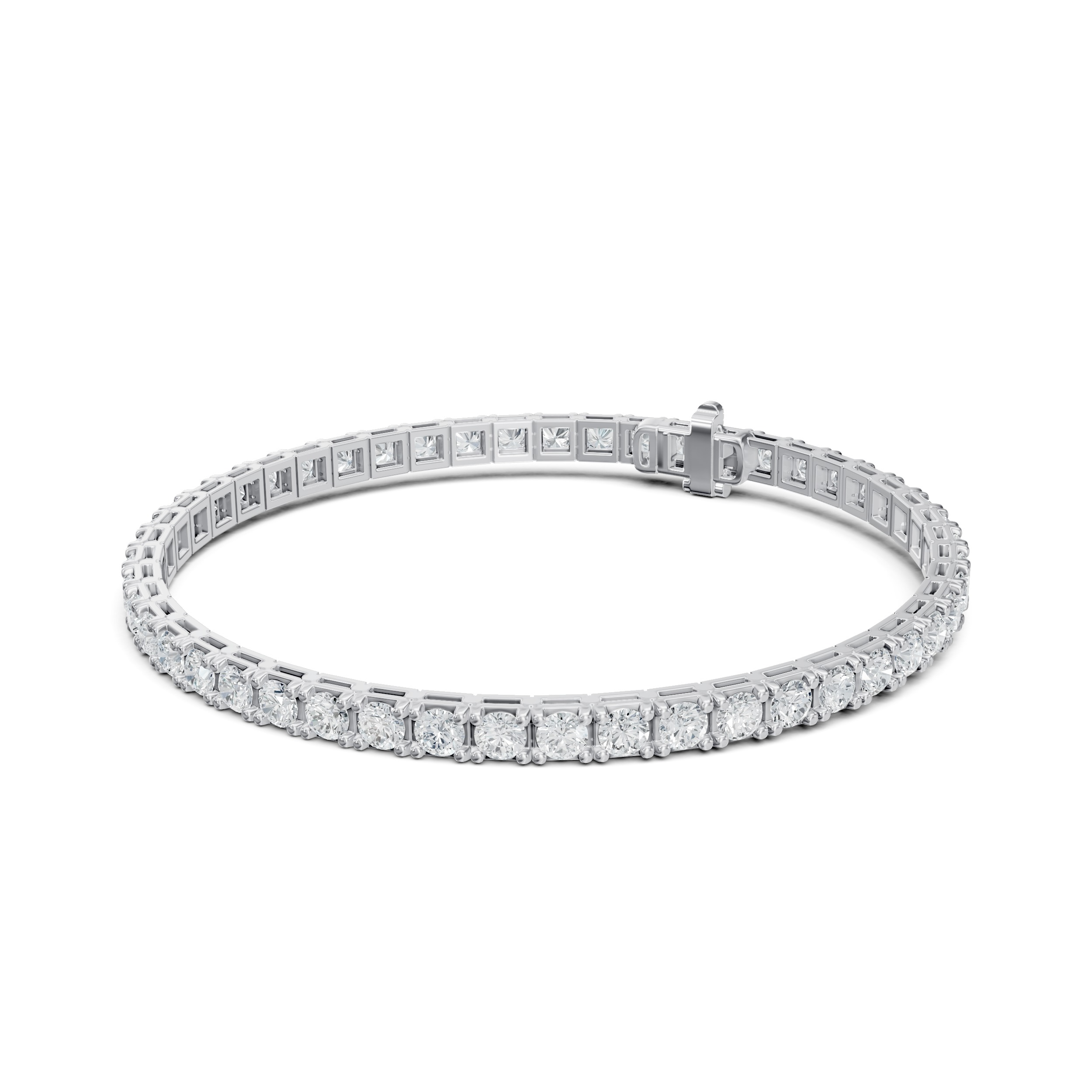 Lab Grown 7.05 Carat Diamond Tennis Bracelet