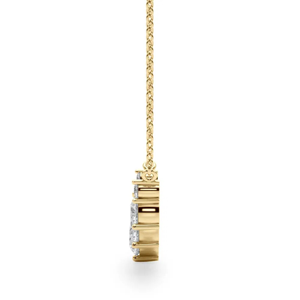 White Gold Staggered Diamond Necklace (0.88 ct.tw.)