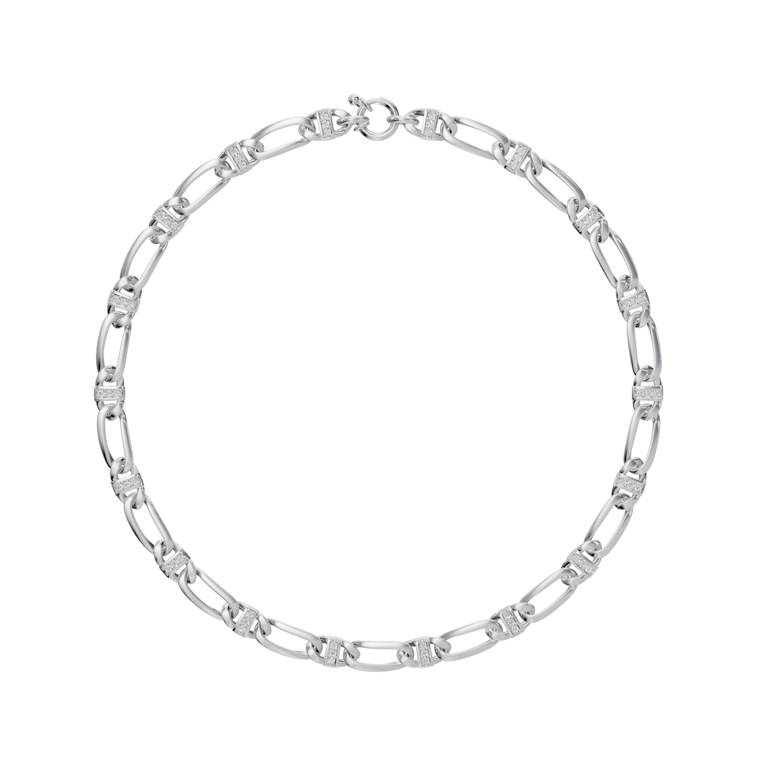 Lab Grown 1.02 Carat Round Diamond Chain Necklace