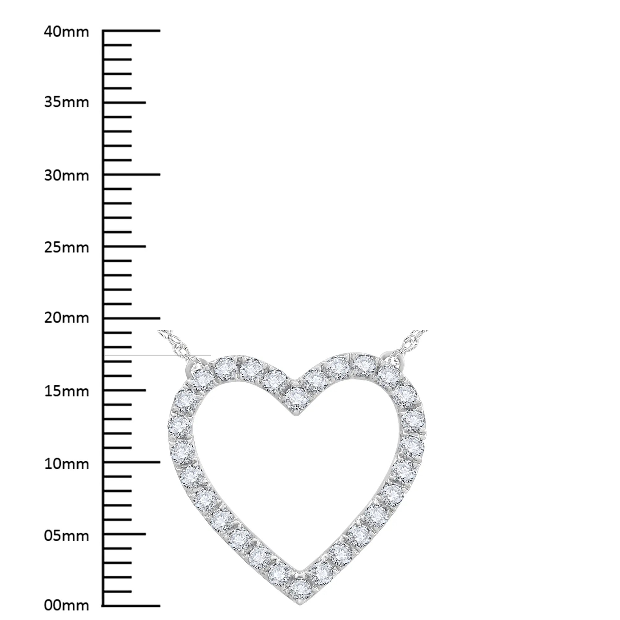 White Gold Heart Diamond Necklace (0.50 ct.tw.)