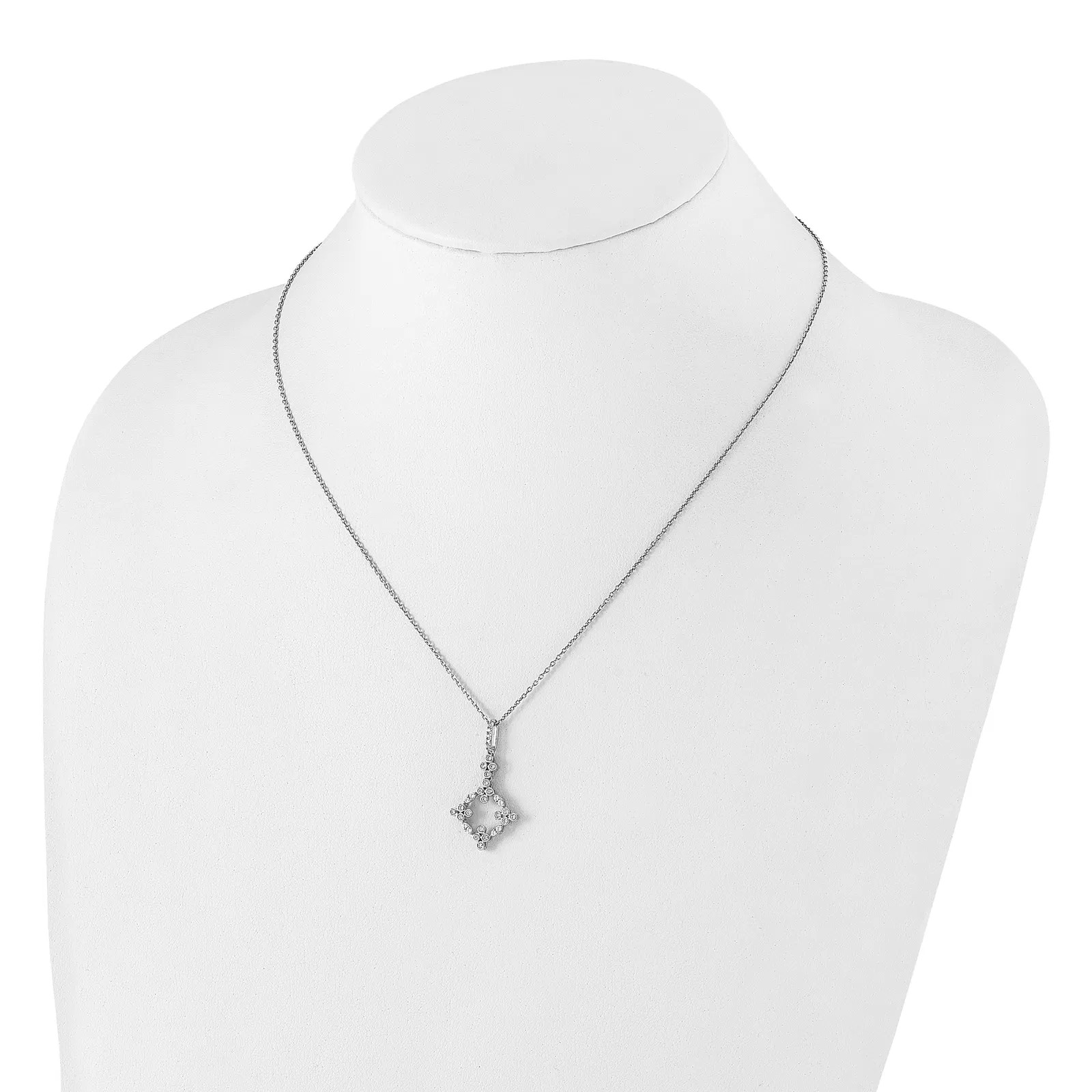 White Gold Bloom Lab-Grown Diamond Necklace (0.25 ct.tw.)