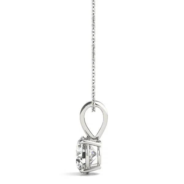 White Gold Four-Prong Wire Diamond Pendant (0.63 ct.tw.)