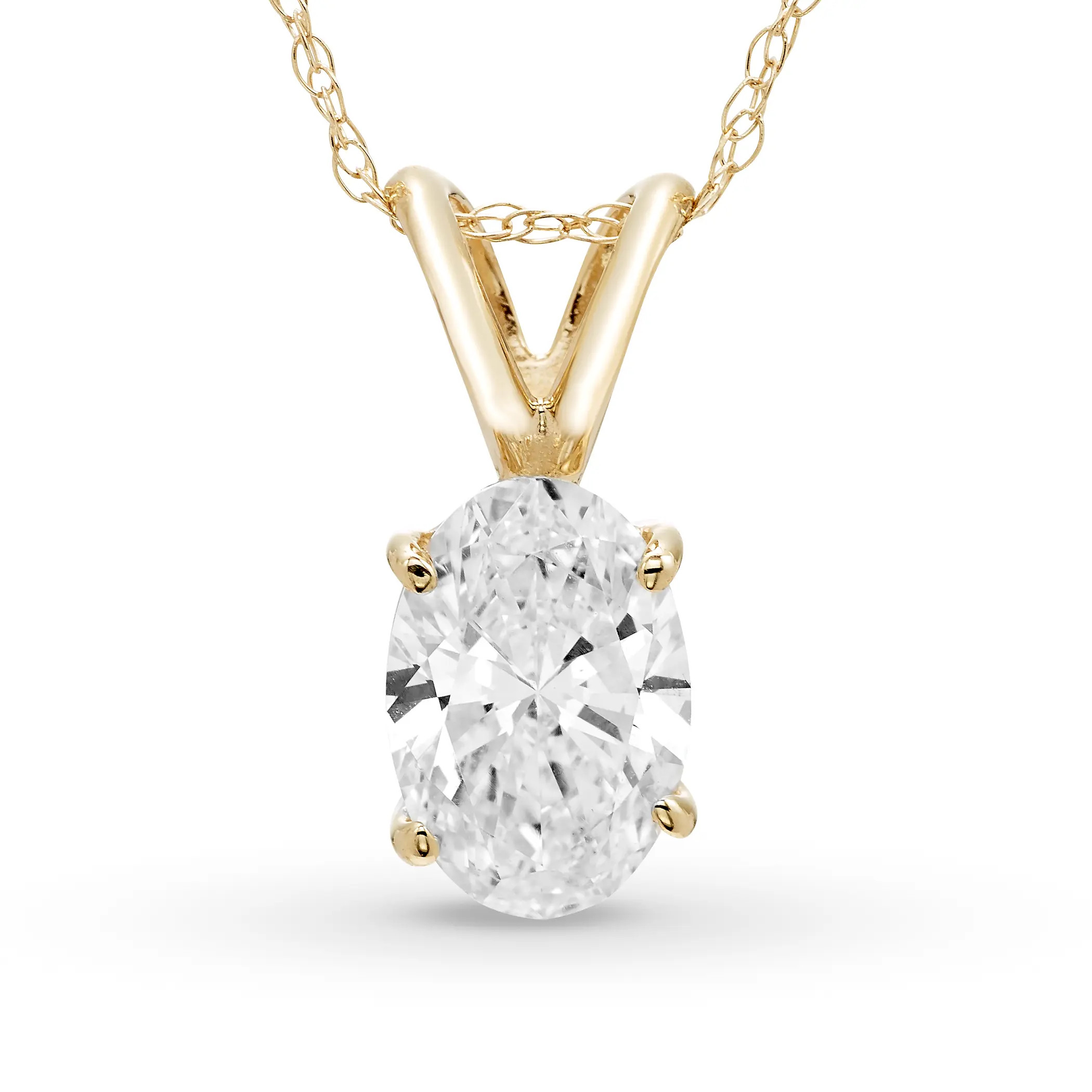 Oval Solitaire Pendant (0.75 ct. tw.)