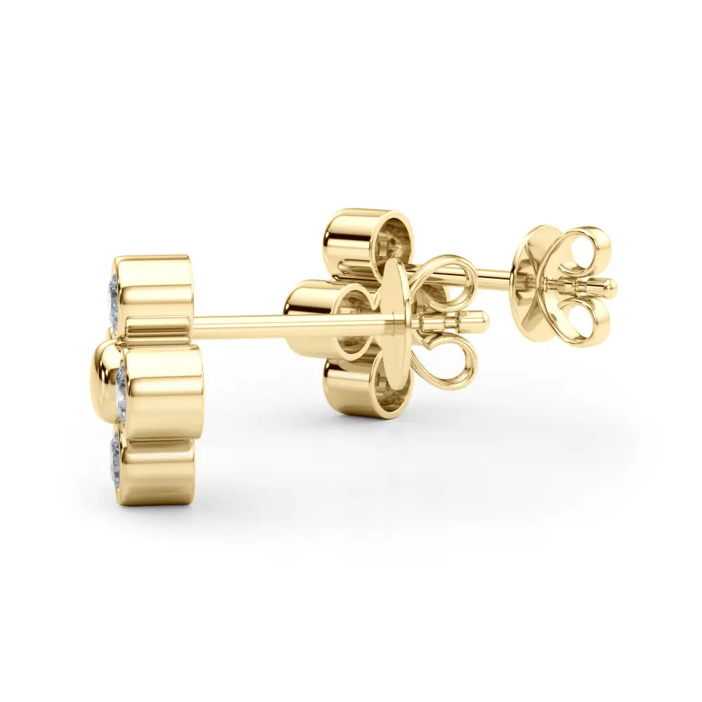 Yellow Gold Cluster Diamond Stud Earrings (0.50 ct.tw.)