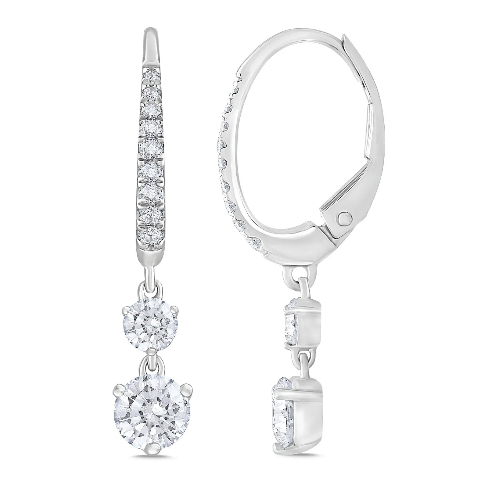 Double Round Drop Dangle (1.00 ct.tw)