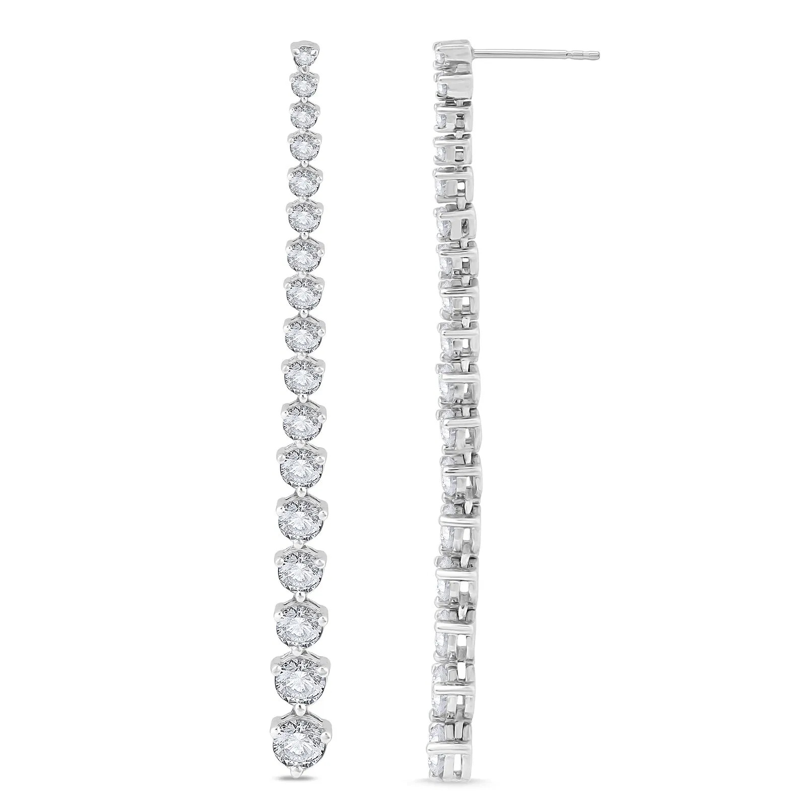 58mm Graduated Tennis Strand Earring (3.00 ct.tw)