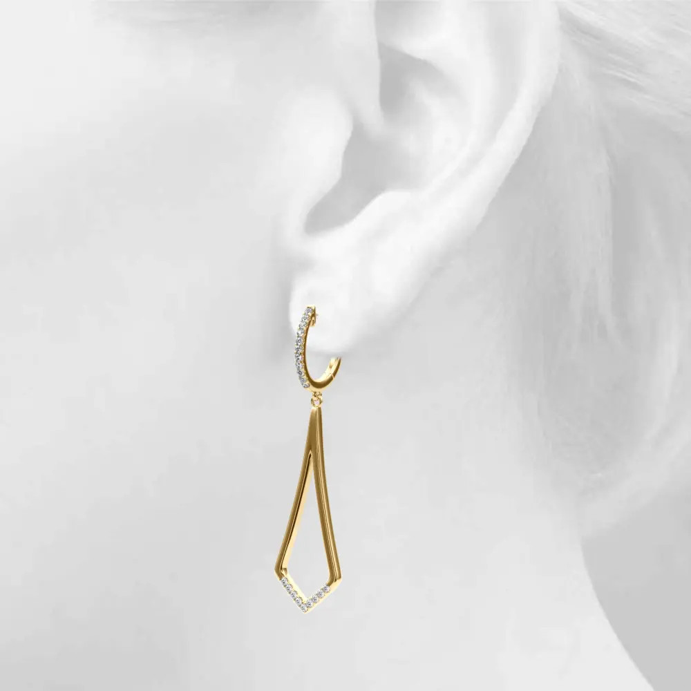 Yellow Gold Diamond Drop Earrings (0.20 ct.tw.)