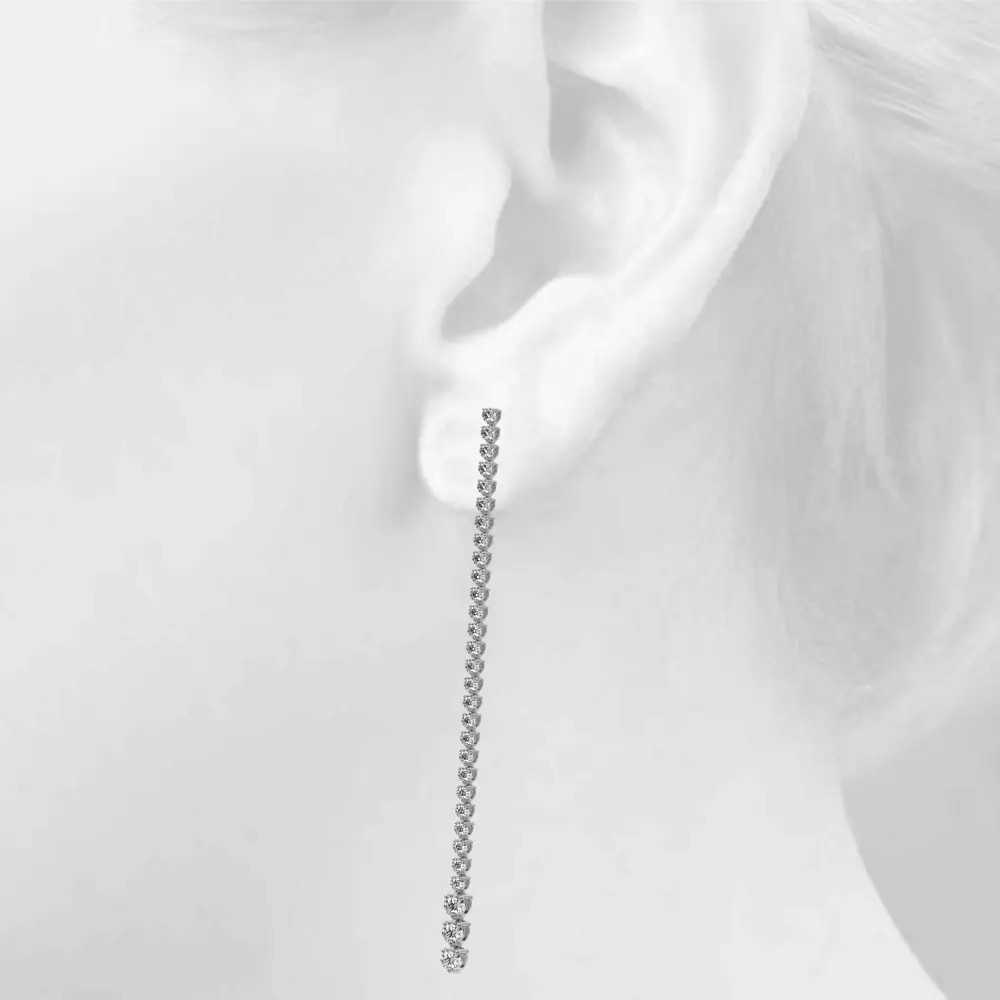 White Gold Diamond Drop Earrings (2.20 ct.tw.)