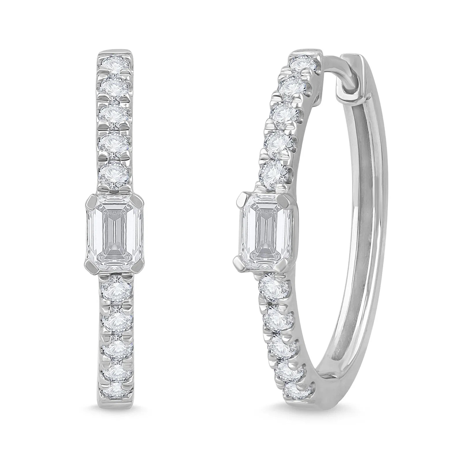 Center Emerald Fancy Hoop (1.00 ct.tw)