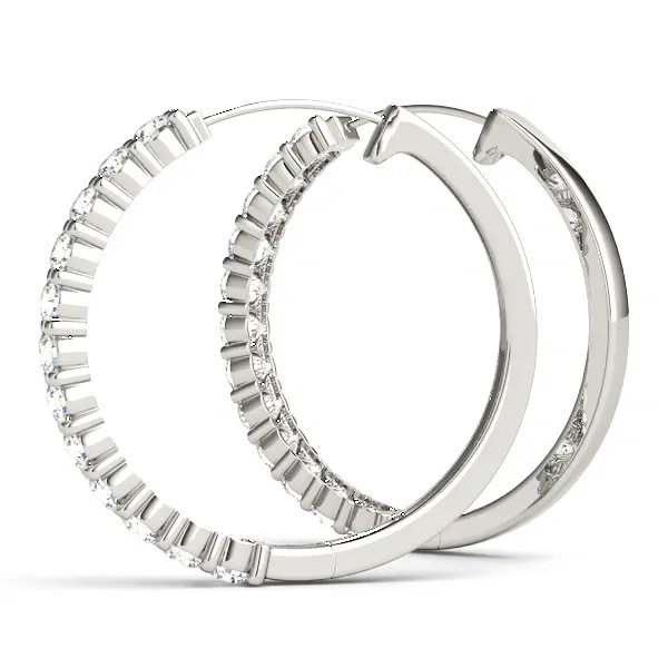 White Gold Diamond Hoops (1.10 ct.tw.)