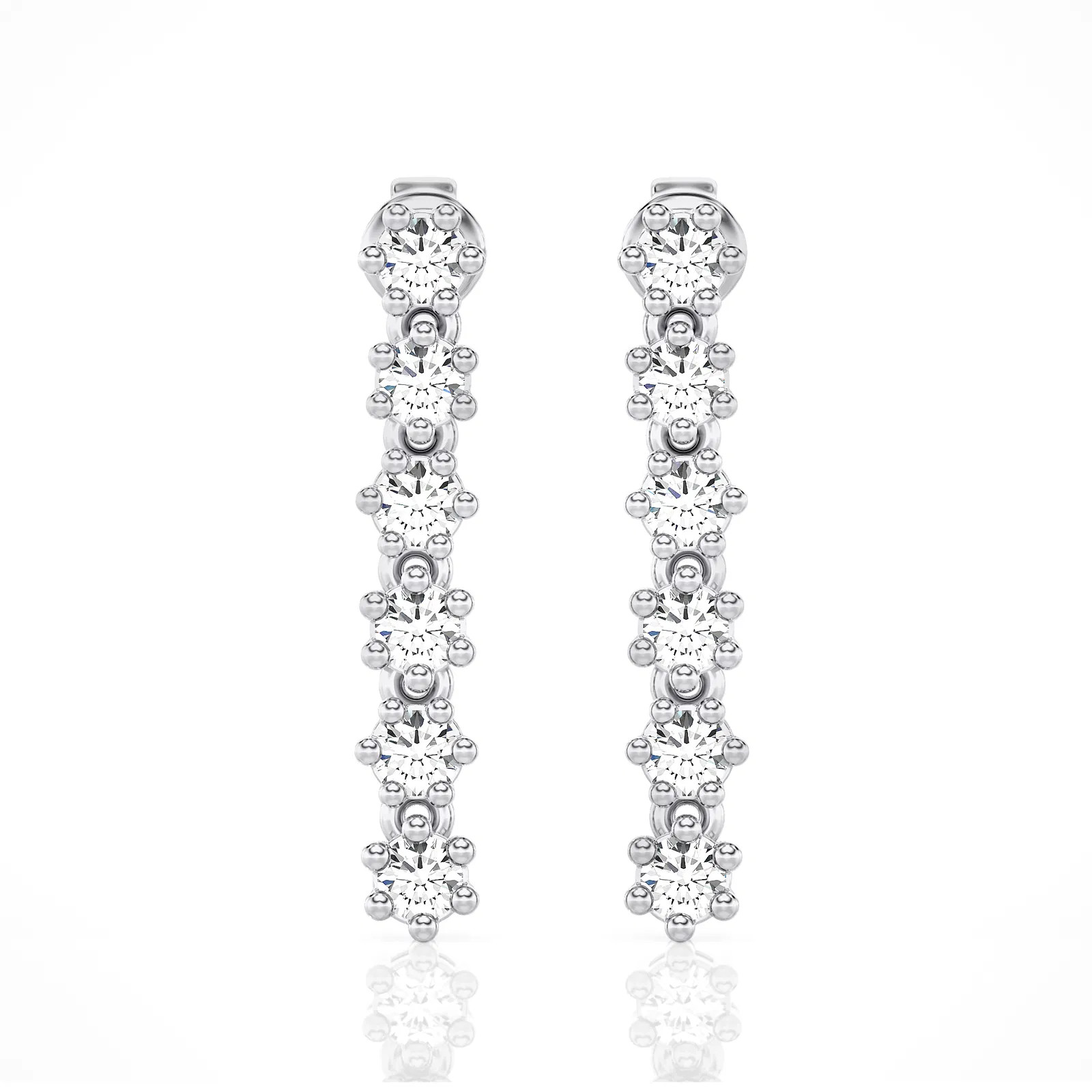 Drop Channel Earrings (0.75 ct.tw.)