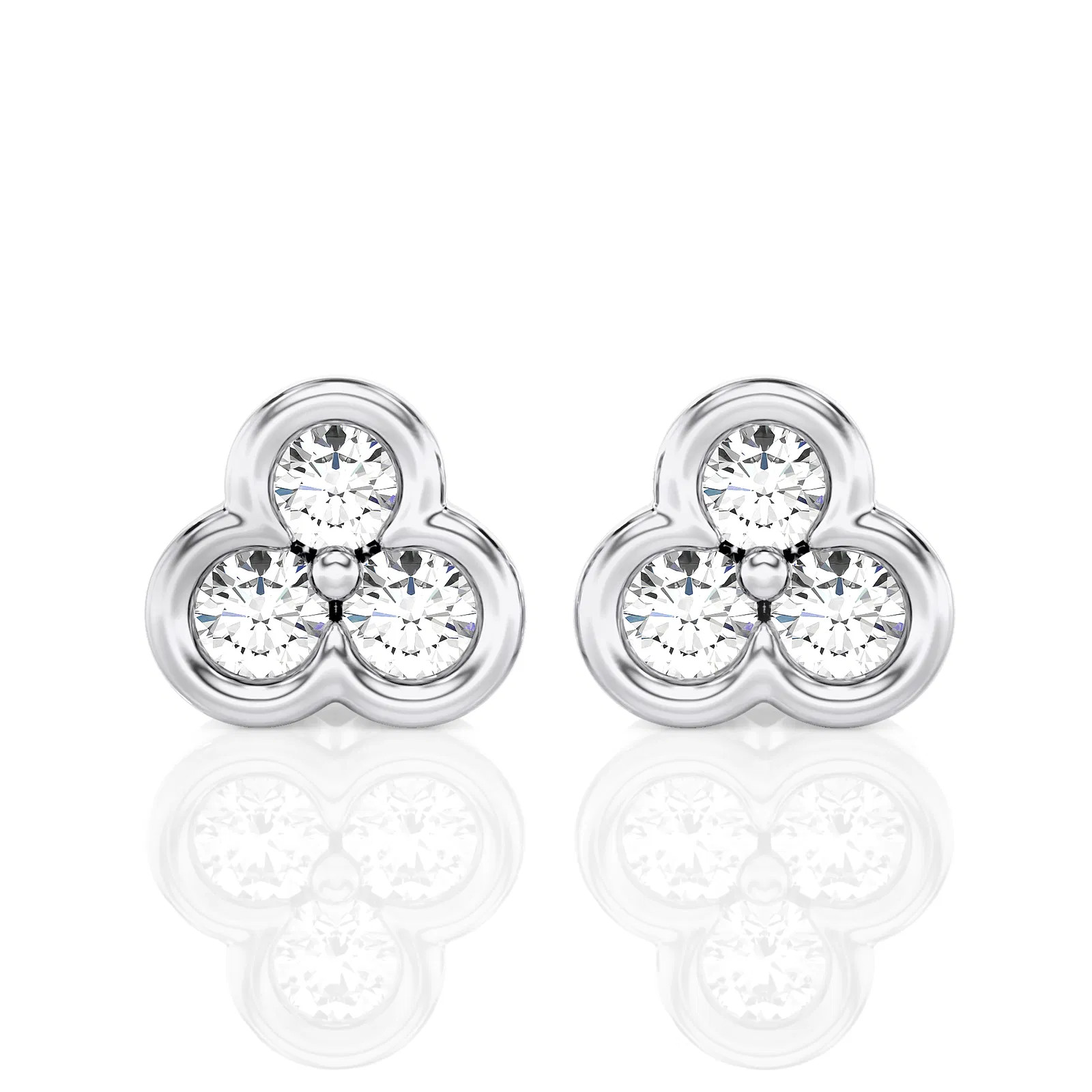 Trilogy Clover Stud Earrings (0.25 ct.tw.)