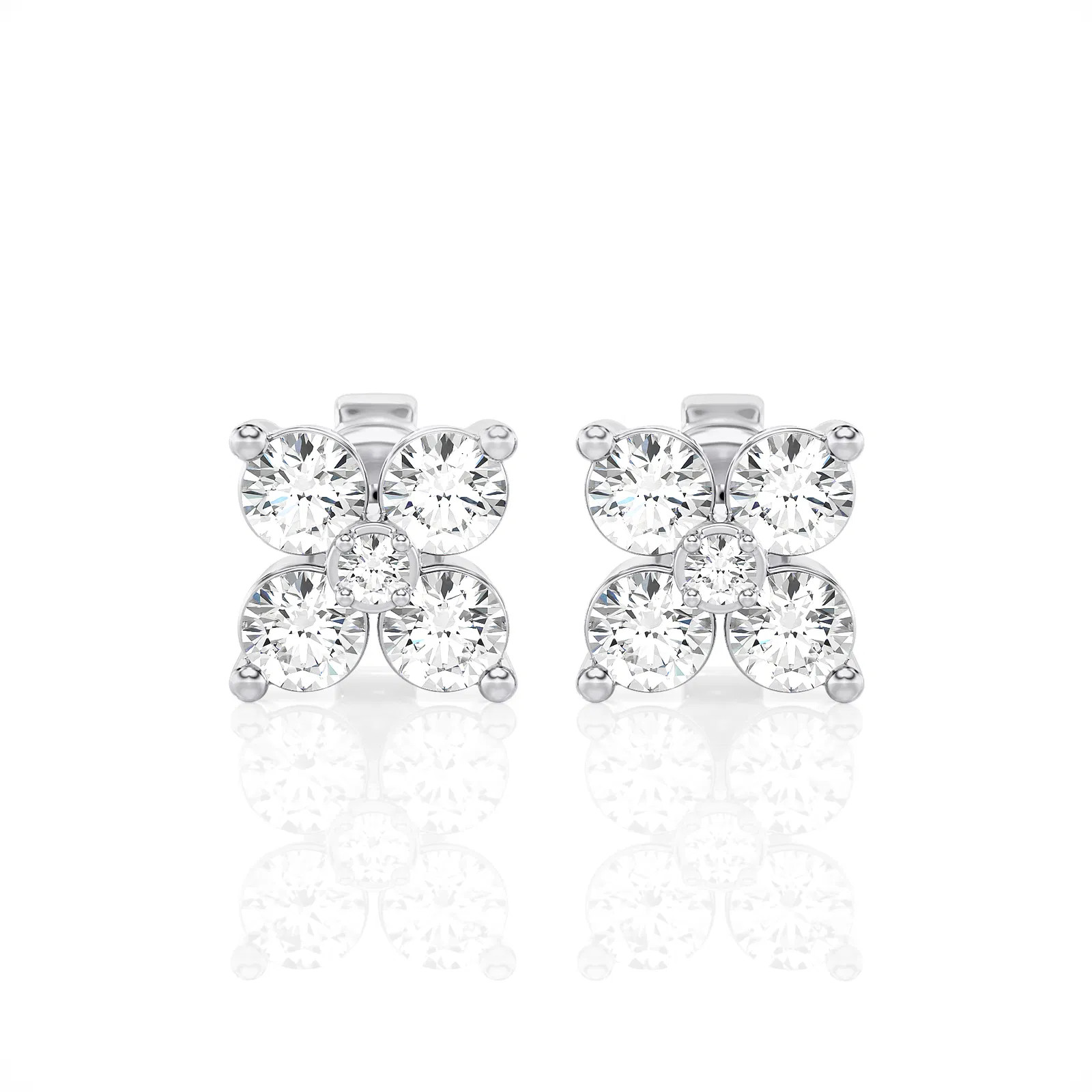 Flower Petal Stud Earrings (0.50 ct.tw.)