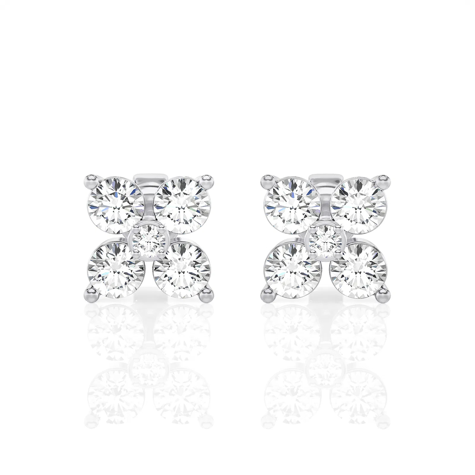 Flower Petal Stud Earrings (1.00 ct.tw.)