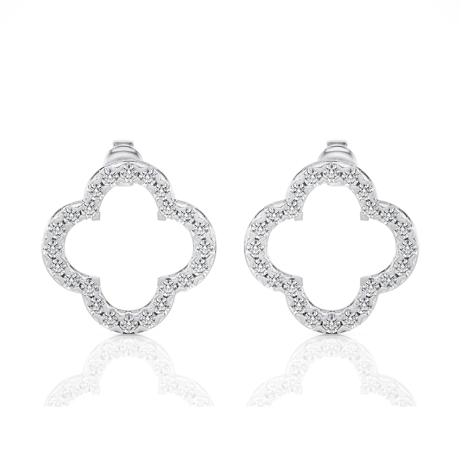 Clover Shaped Stud Earrings (0.60 ct.tw.)