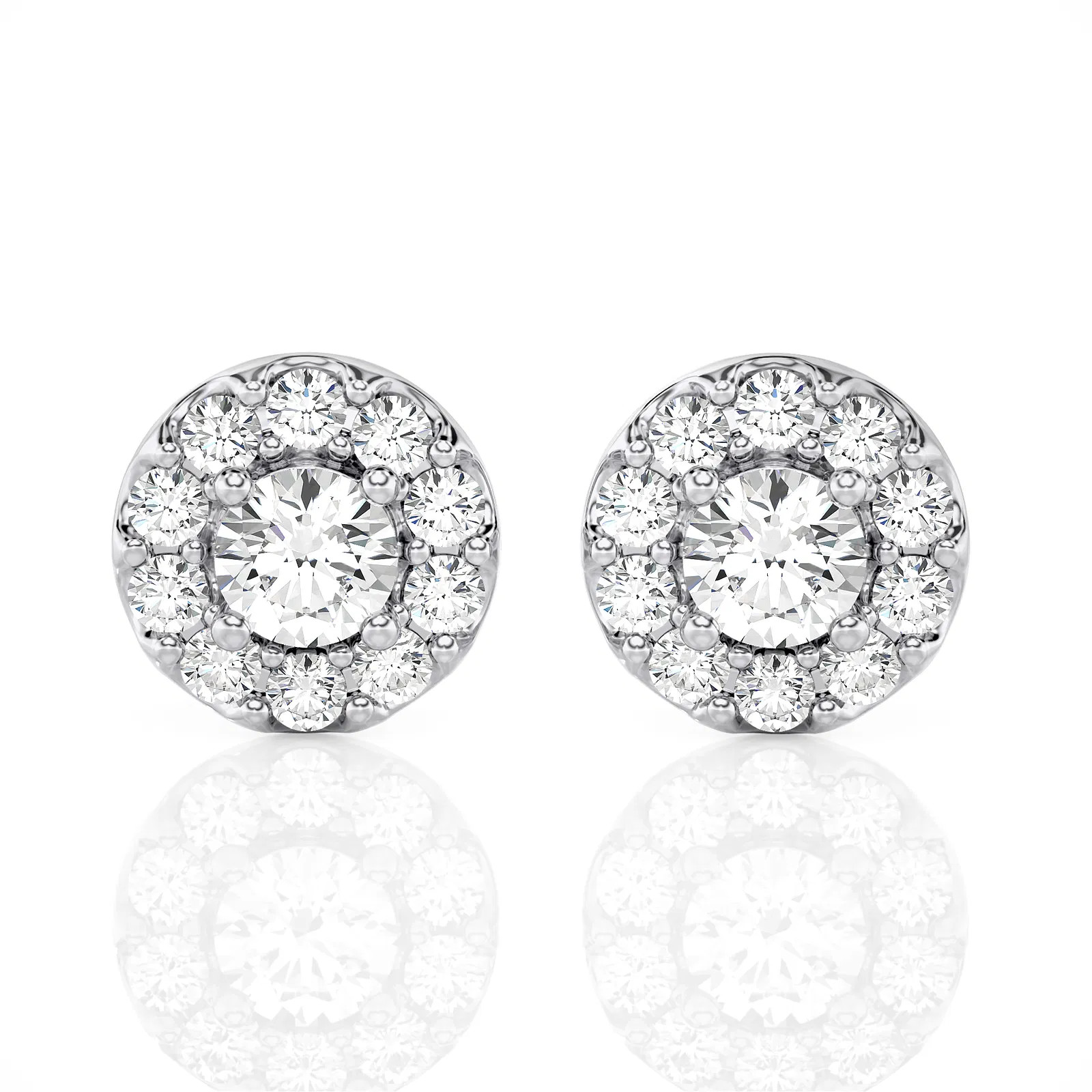 Classic Round Halo Stud Earrings (2.00 ct.tw.)