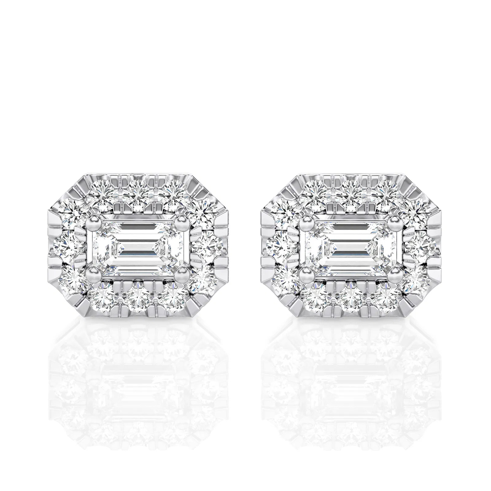 Emerald Halo Stud Earrings (1.00 ct.tw.)