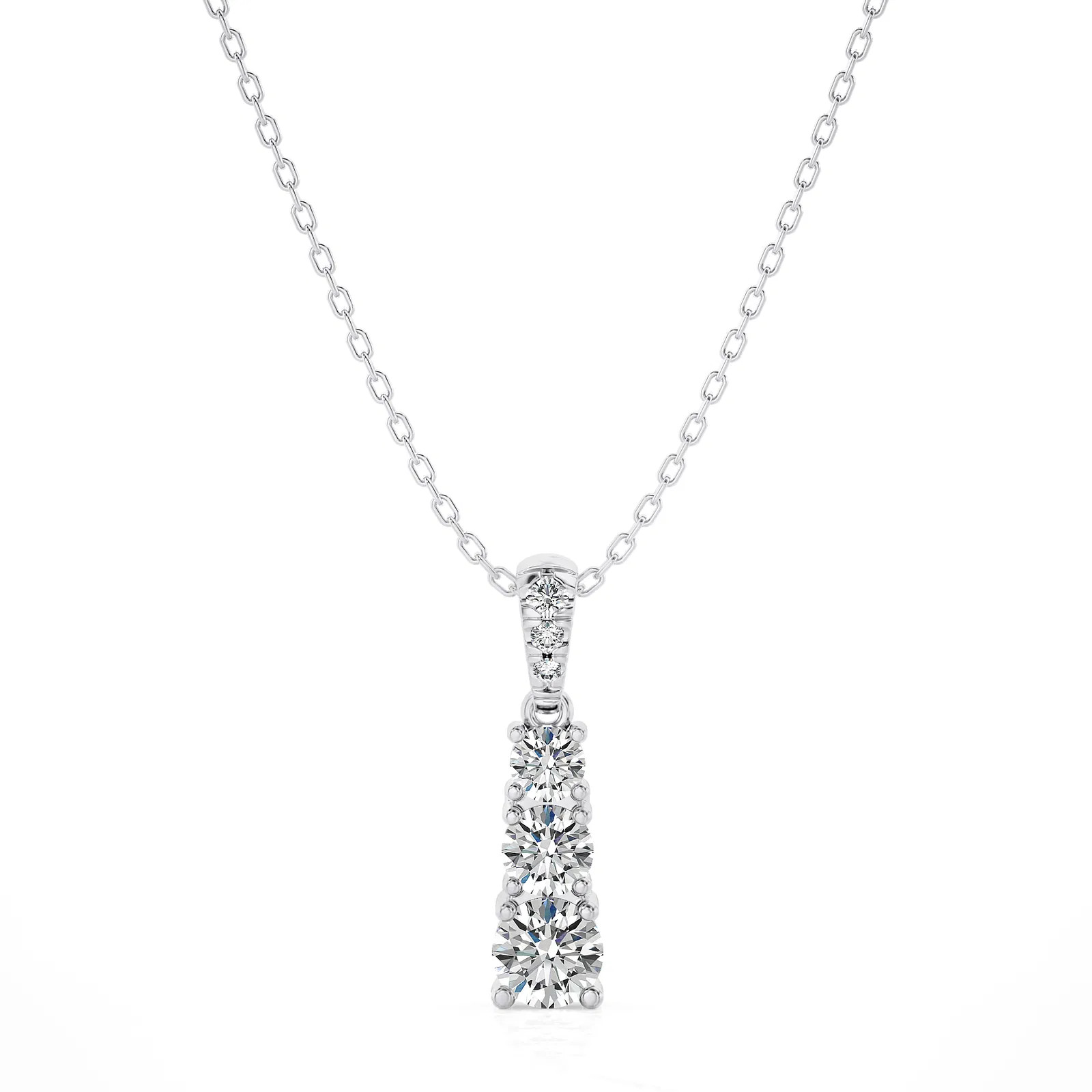 Shimmering Three Stone Diamond Pendant (0.50 ct.tw.)